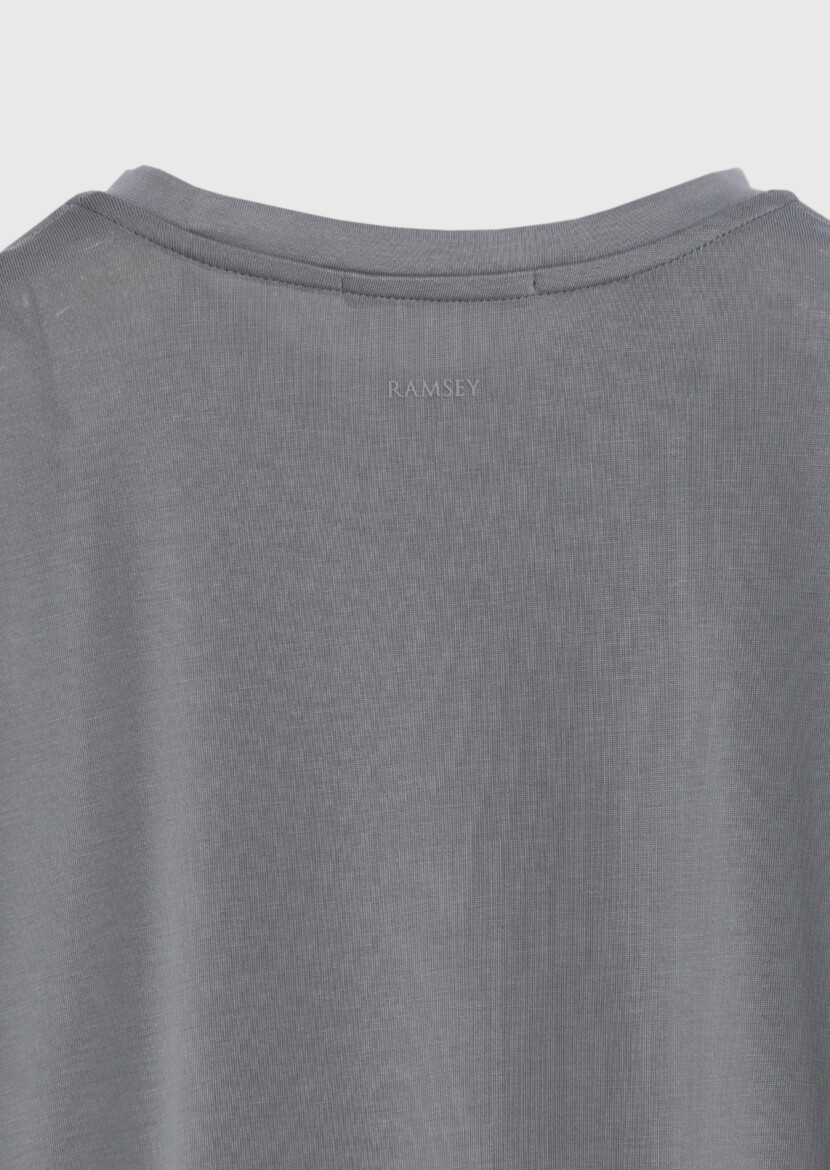 Grey Plain T-Shirt - 8