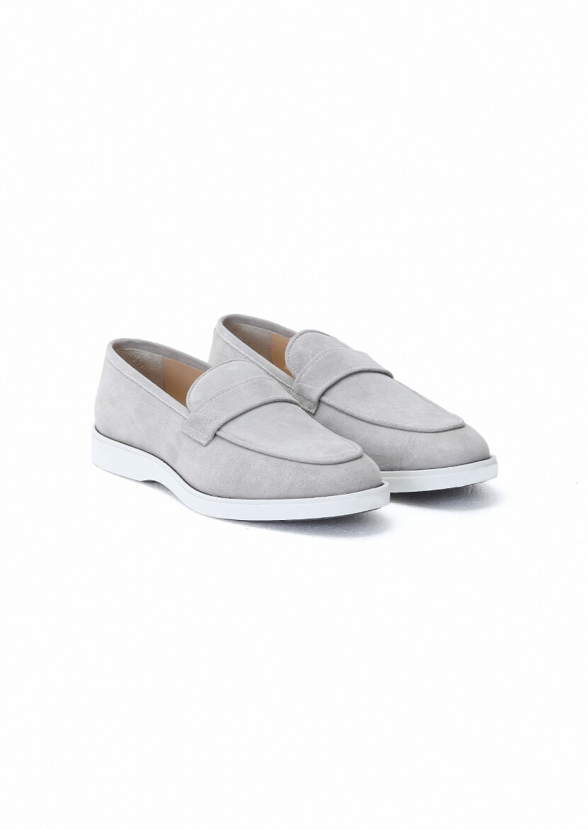 Grey Suede Casual Loafer - 2