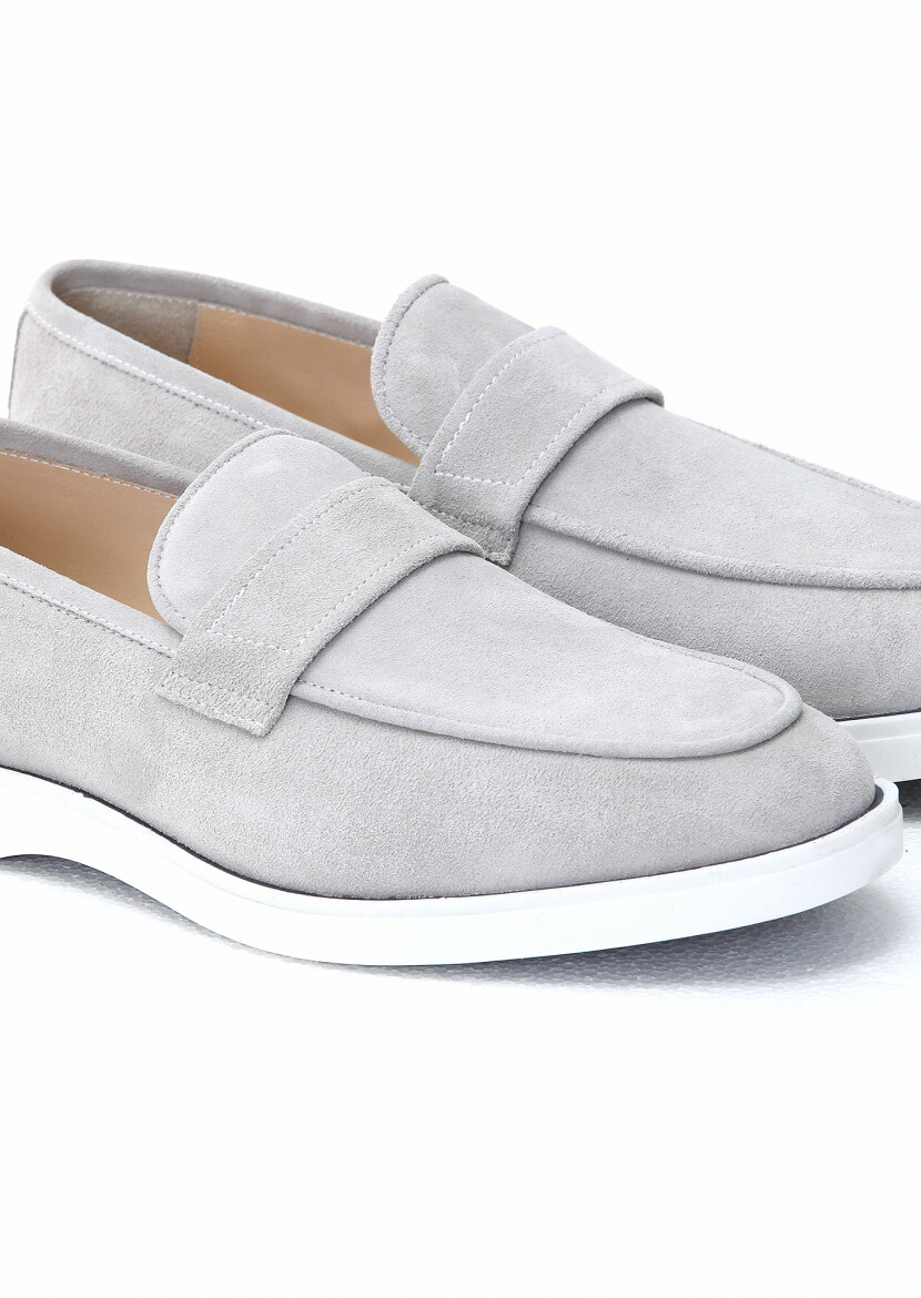 Grey Suede Casual Loafer - 3