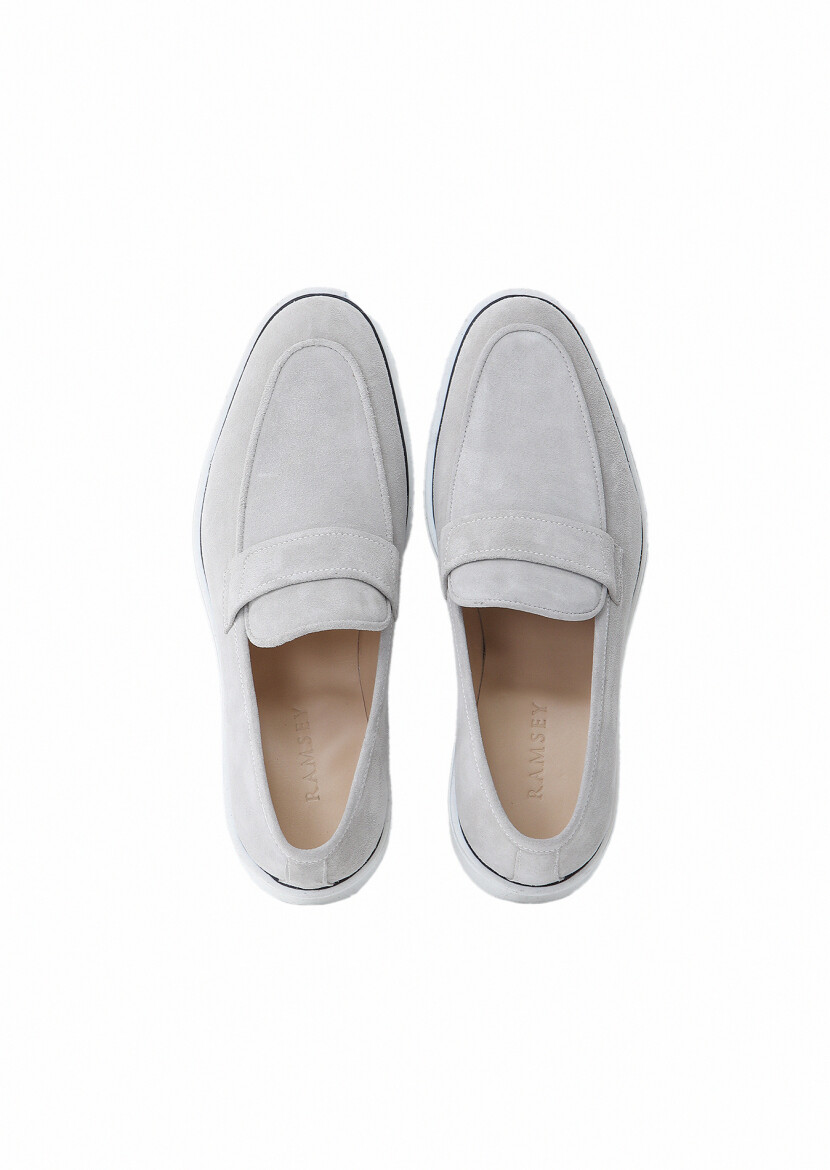 Grey Suede Casual Loafer - 6