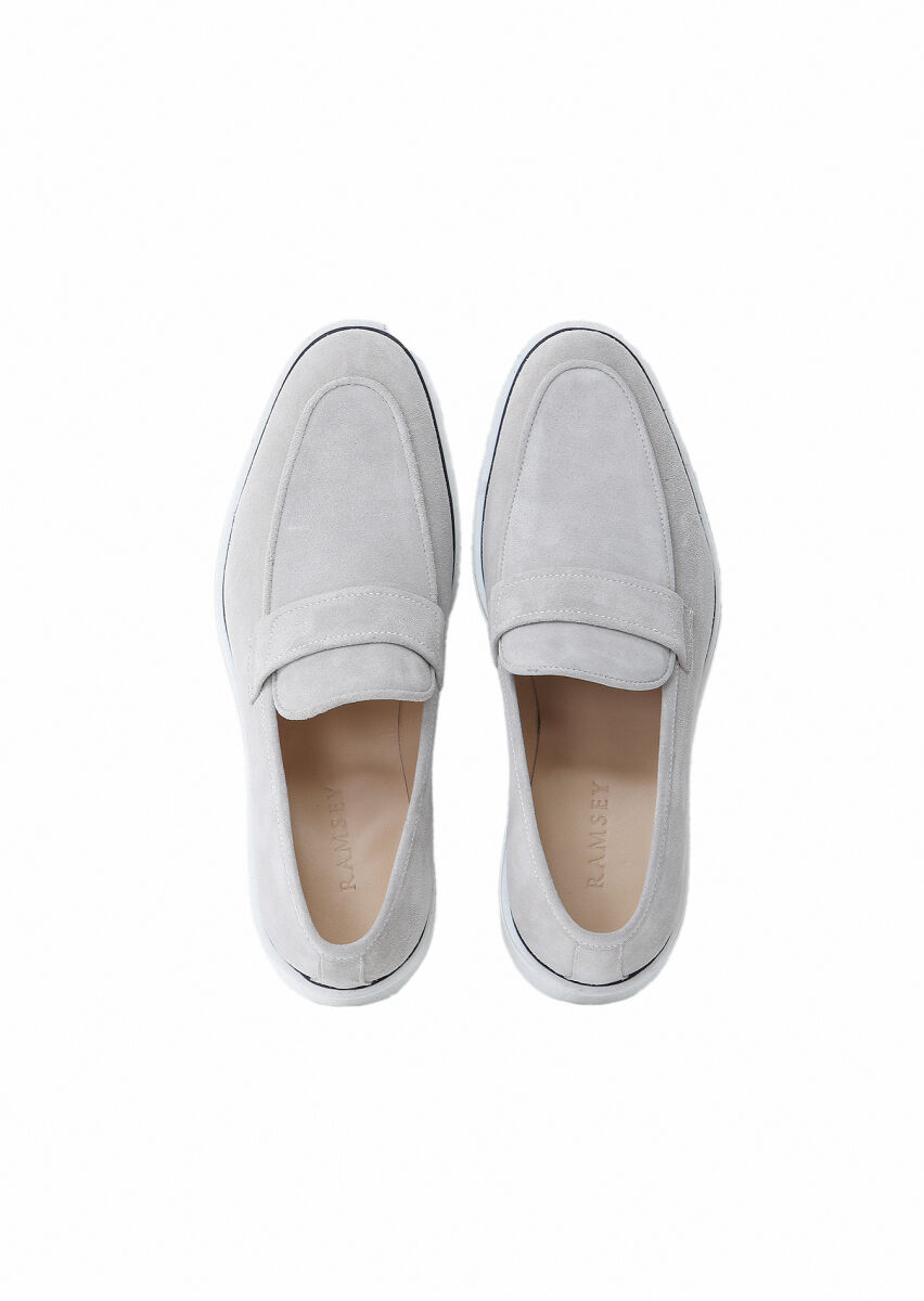 Grey Suede Casual Loafer - 6