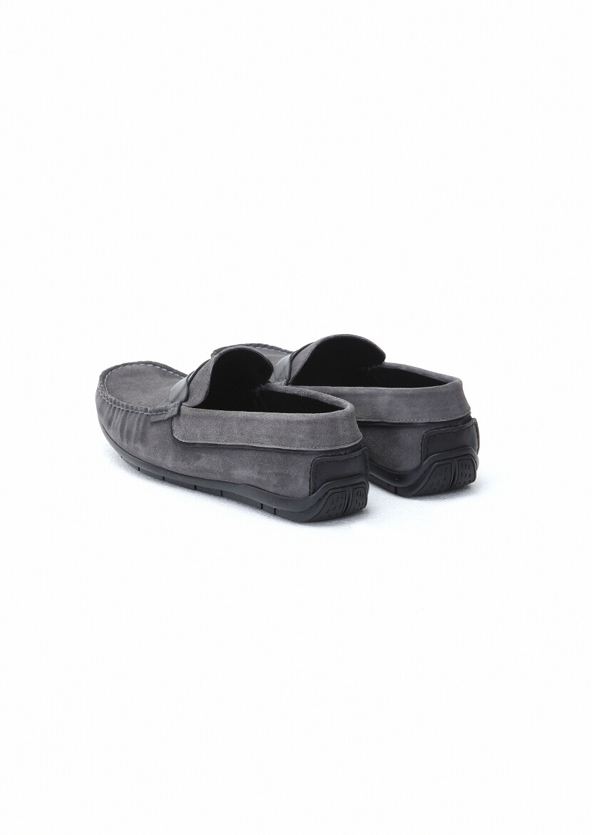 Grey Suede Casual Loafer - 4