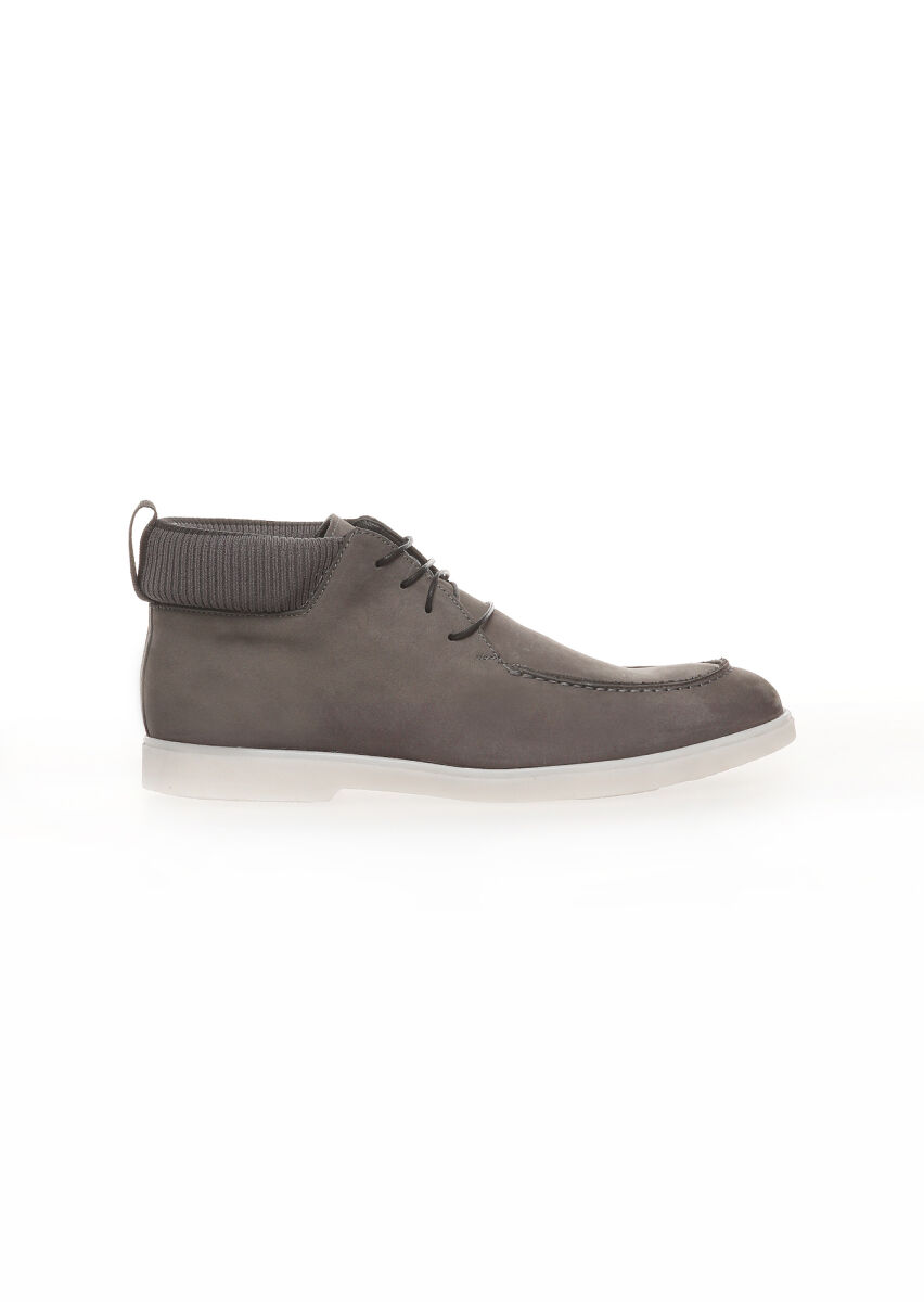 Grey Suede Casual Shoes - 1