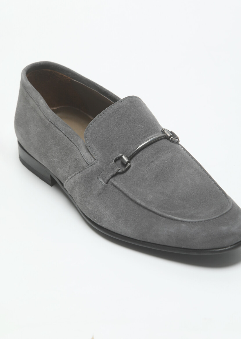 Grey Suede Classical Loafer - 2