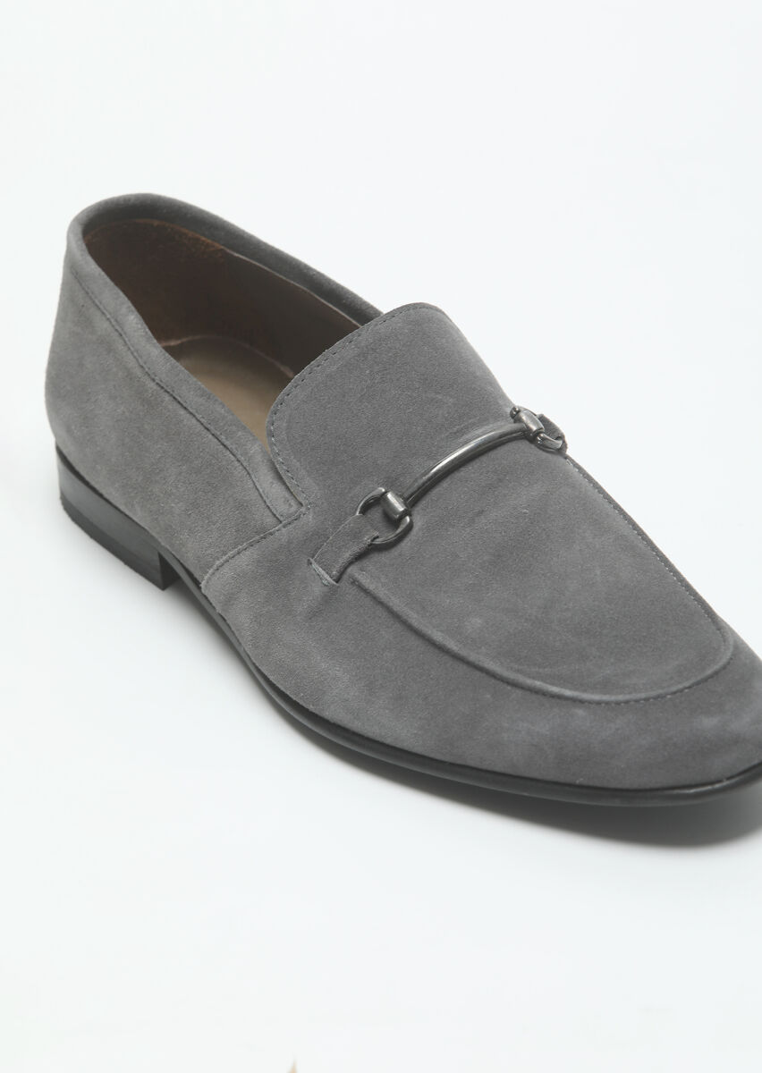 Grey Suede Classical Loafer - 2