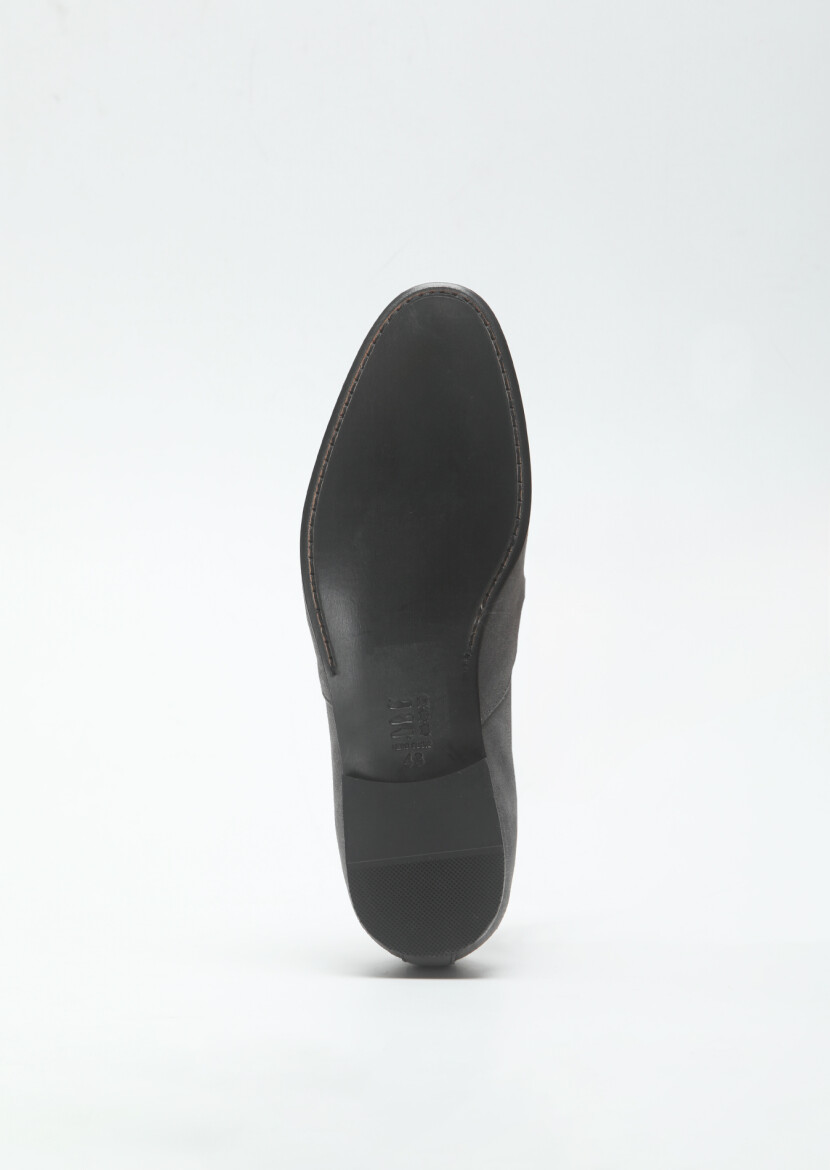 Grey Suede Classical Loafer - 4