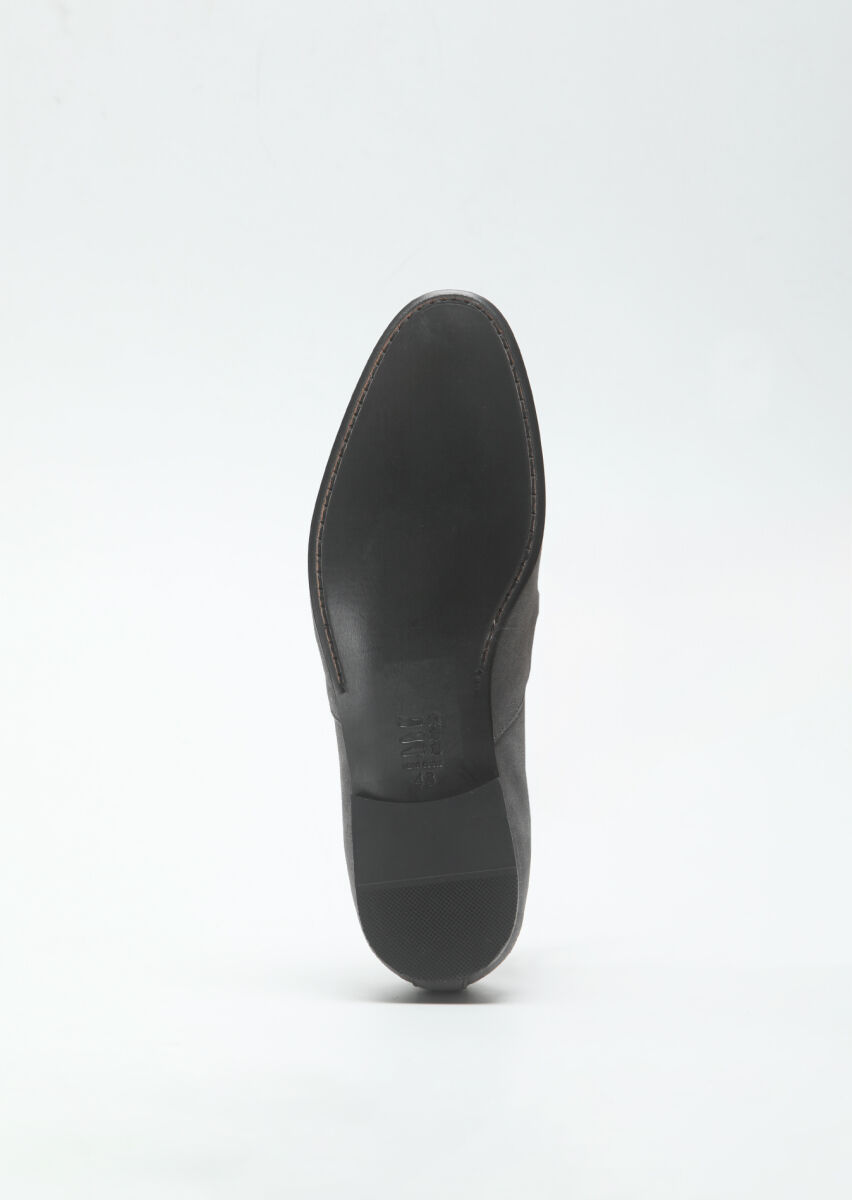 Grey Suede Classical Loafer - 4