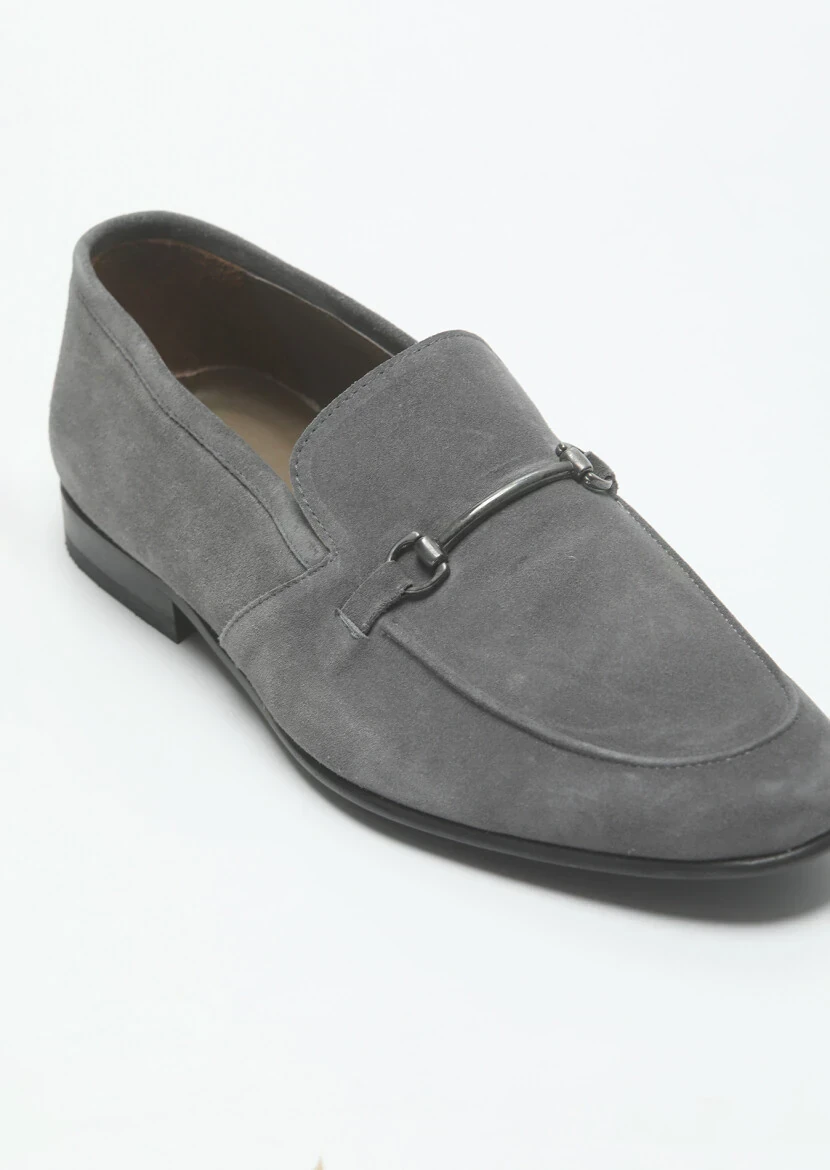 Grey Suede Classical Loafer 