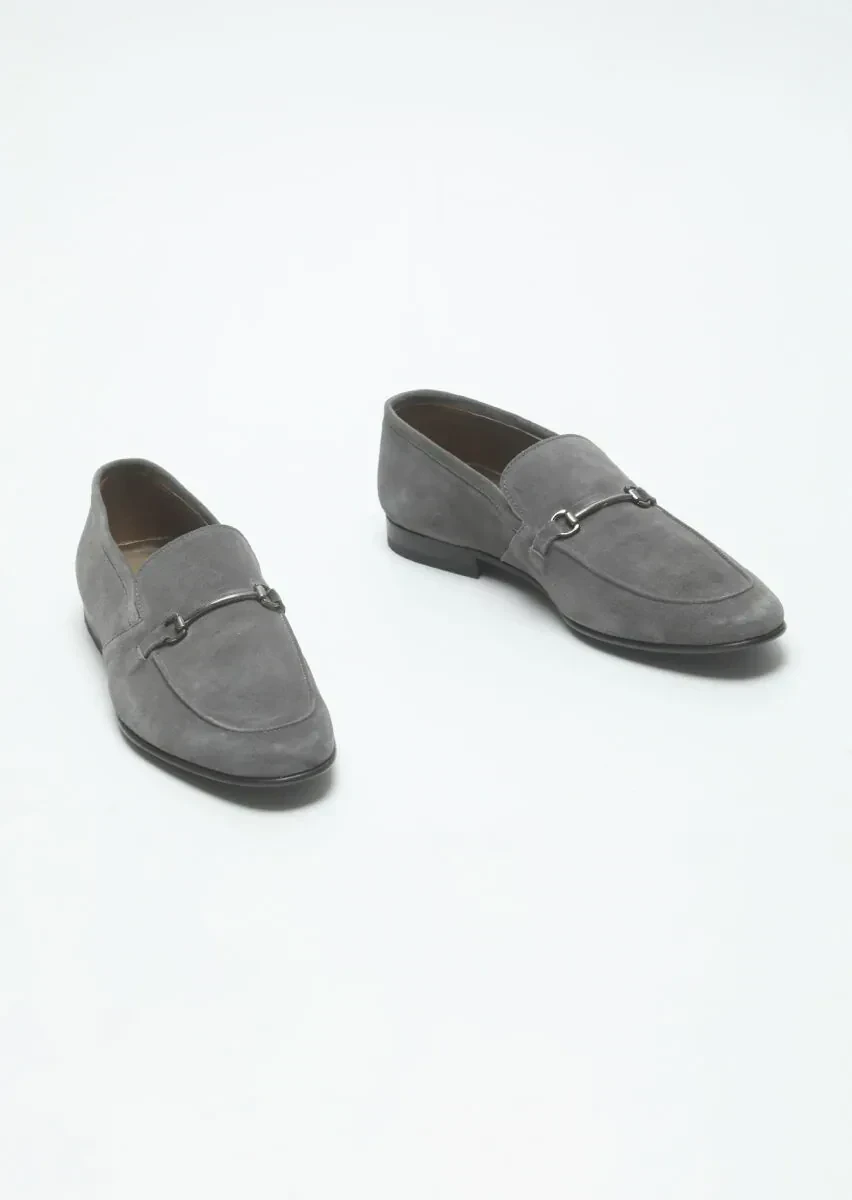 Grey Suede Classical Loafer - 3