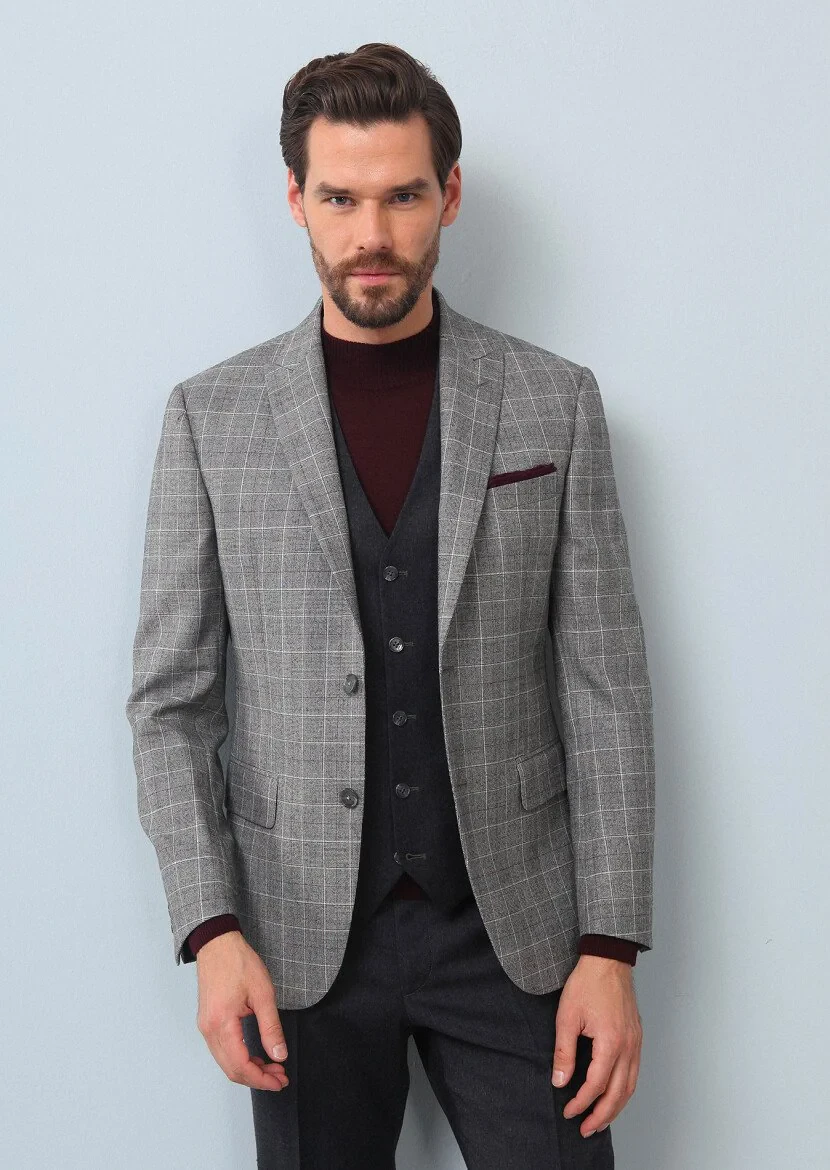 Grey Suit With Waistcoat - 1