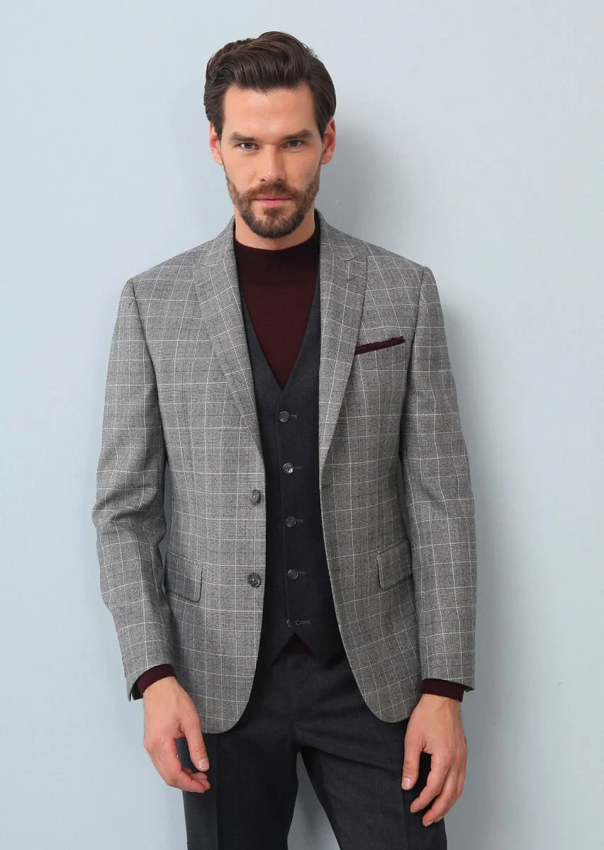Grey Suit With Waistcoat - 1