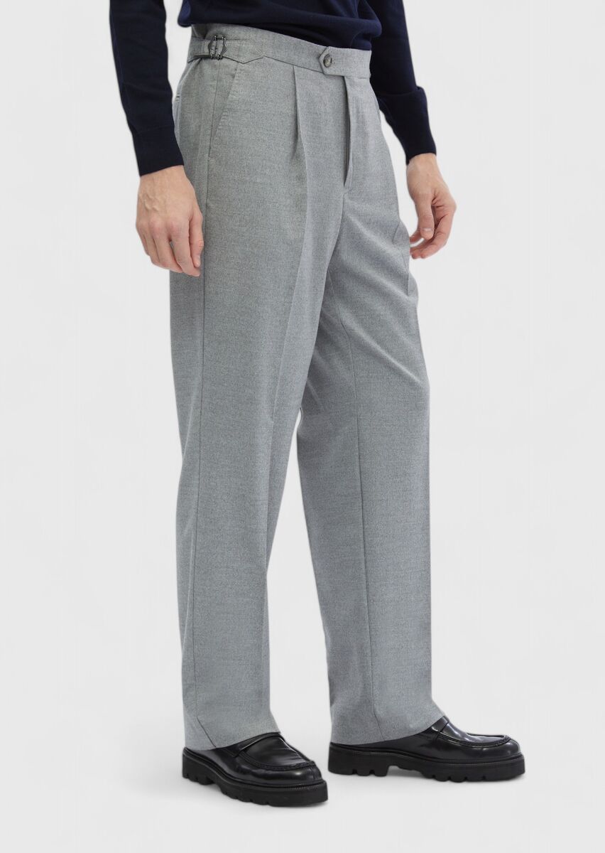 Grey Weaving Casual Trousers - 3