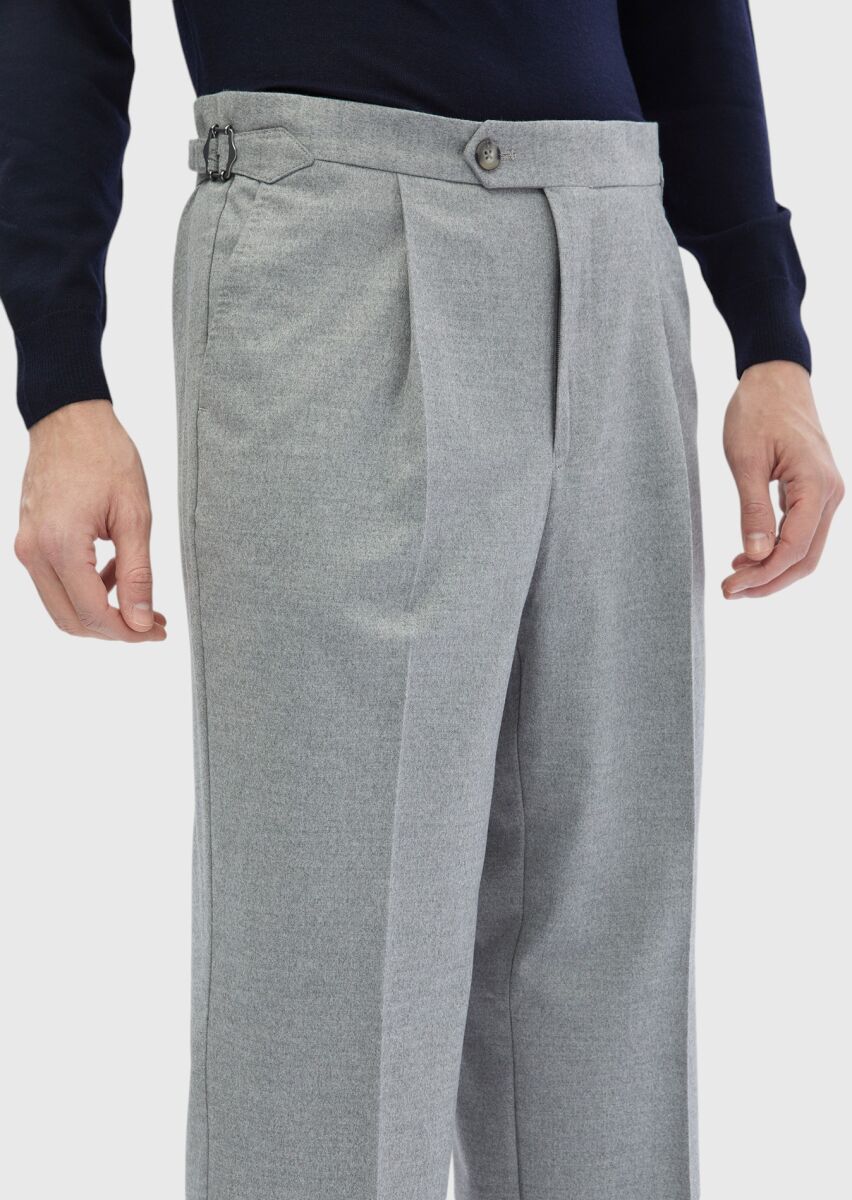 Grey Weaving Casual Trousers - 4