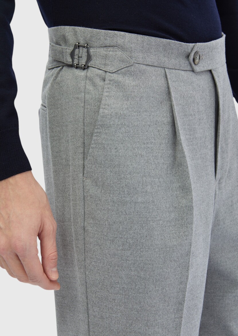 Grey Weaving Casual Trousers - 5