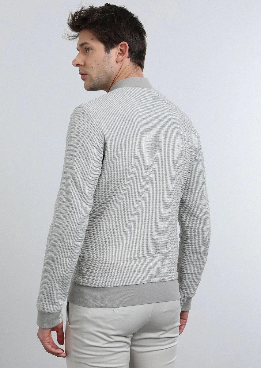 Grey Weaving Coat - 5