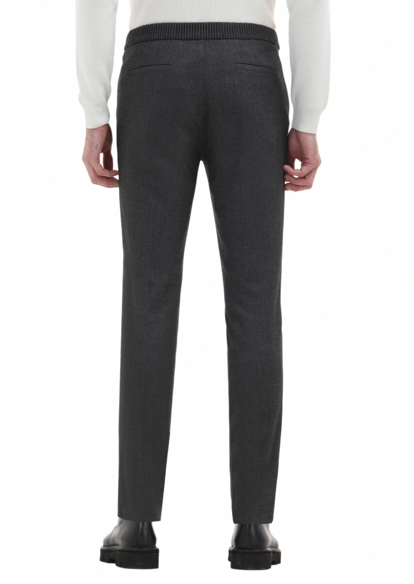 Grey Weaving Jogging Fit Casual Trousers - 3