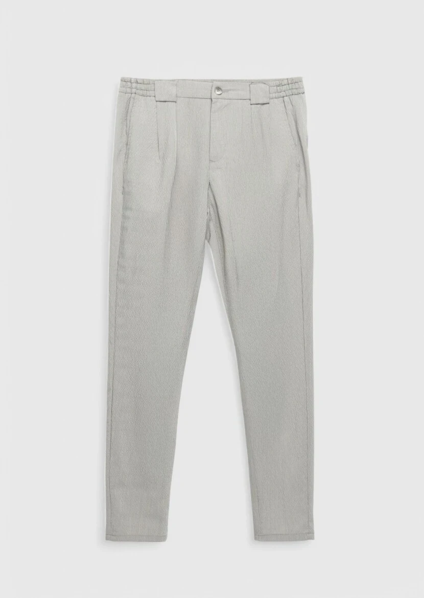 Grey Weaving Jogging Fit Casual Trousers - 6