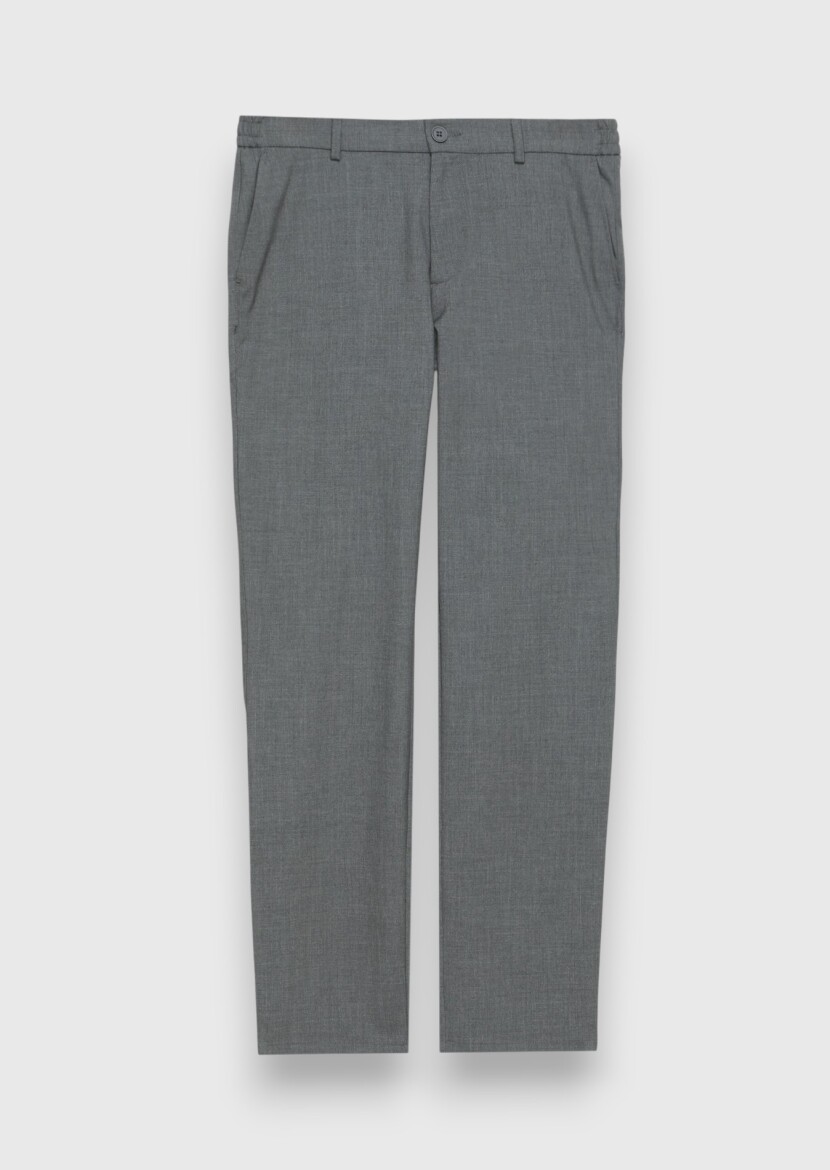 Grey Weaving Jogging Fit Casual Trousers - 5