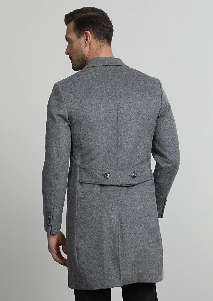Grey Weaving Overcoat - 4