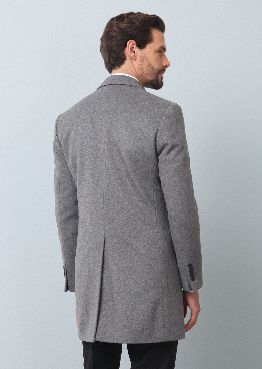 Grey Weaving Overcoat - 5