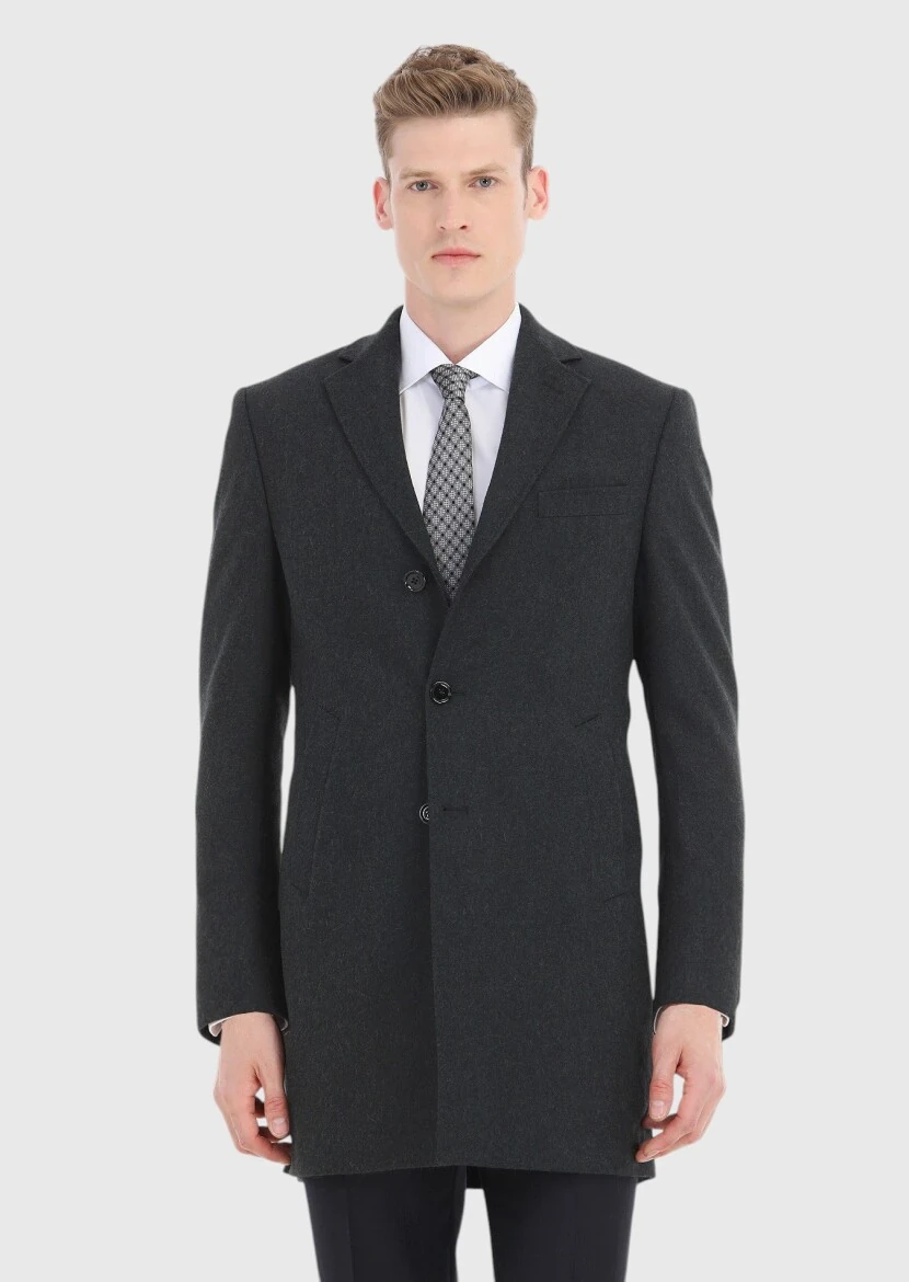 Grey Weaving Overcoat - 2