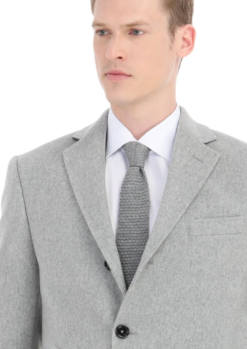 Grey Weaving Overcoat - 3