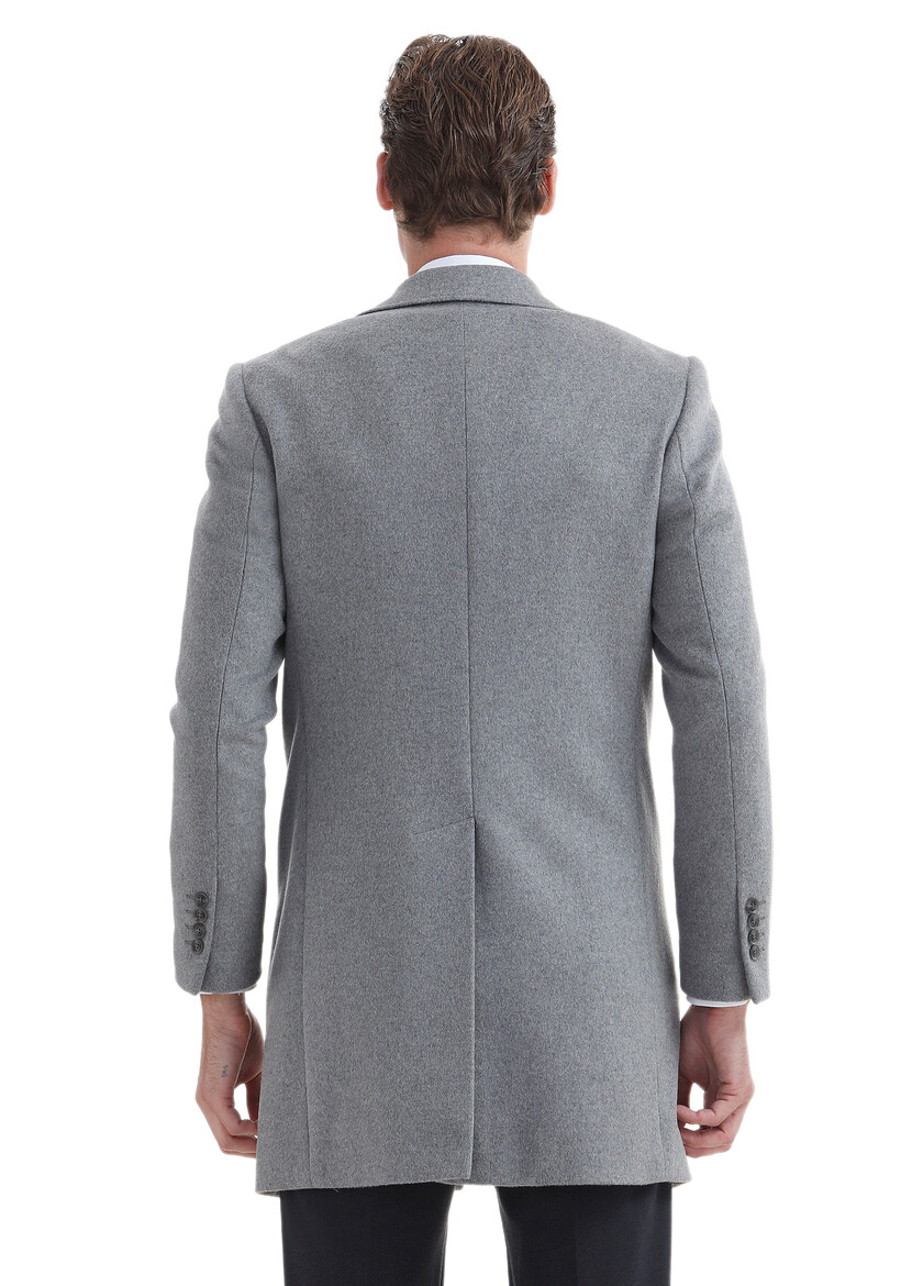 Grey Weaving Overcoat - 5