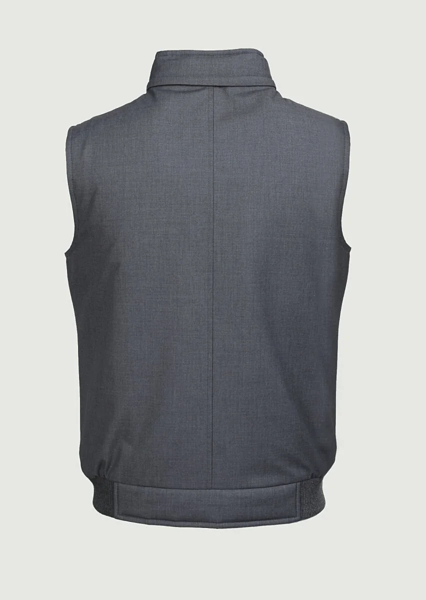 Grey Weaving Puffer Vest - 7