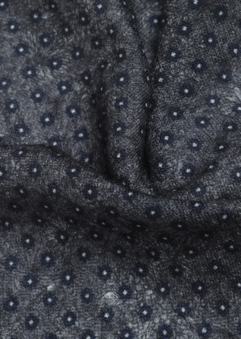 Gri %100 Yün Mendil 