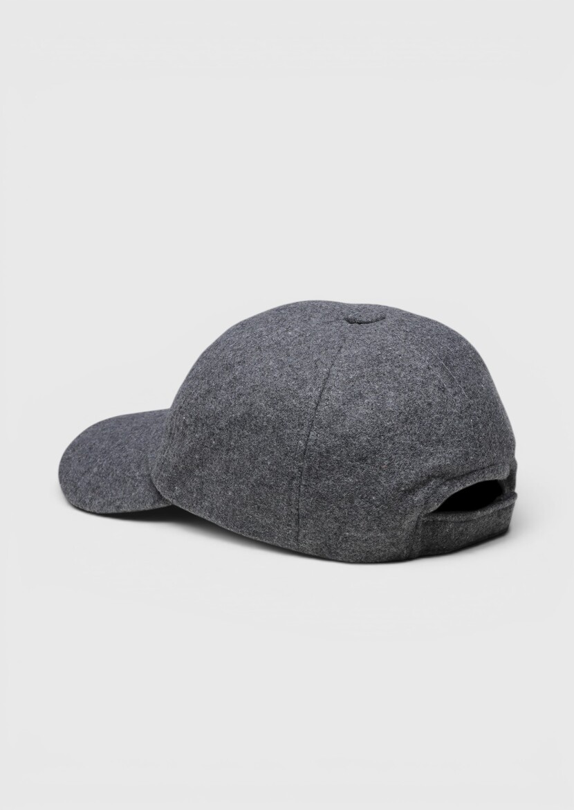 Gri %70 Polyester ,%30 Yün Sapka - RAMSEY