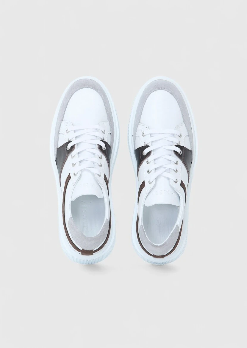 Gri Deri Spor Ayakkabı - 6