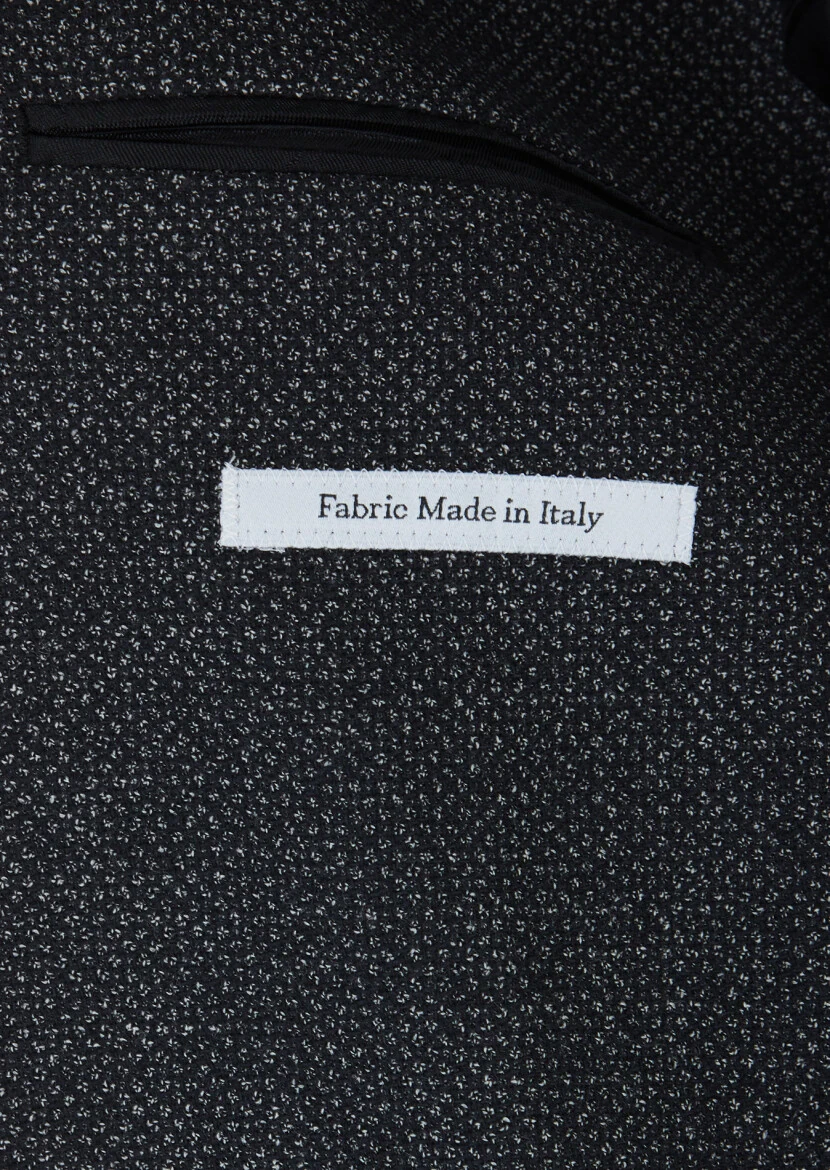 Gri Desenli Yün Karışımlı Ceket - 6