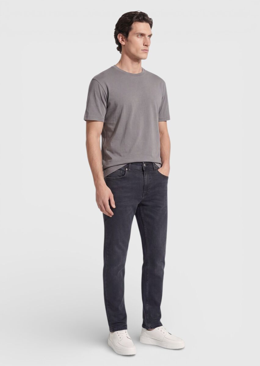 Gri Düz T-Shirt - 2