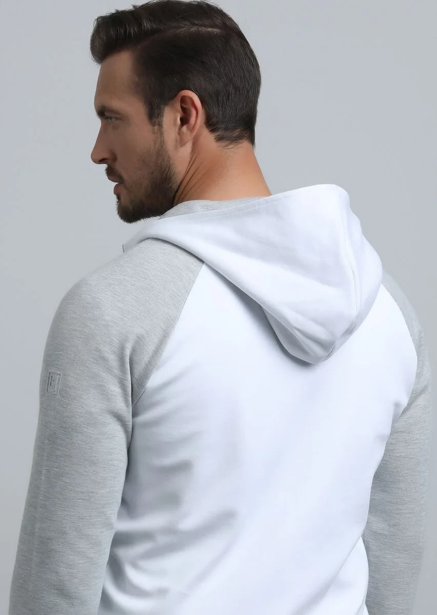Gri Kapüşonlu Sweatshırt - 5
