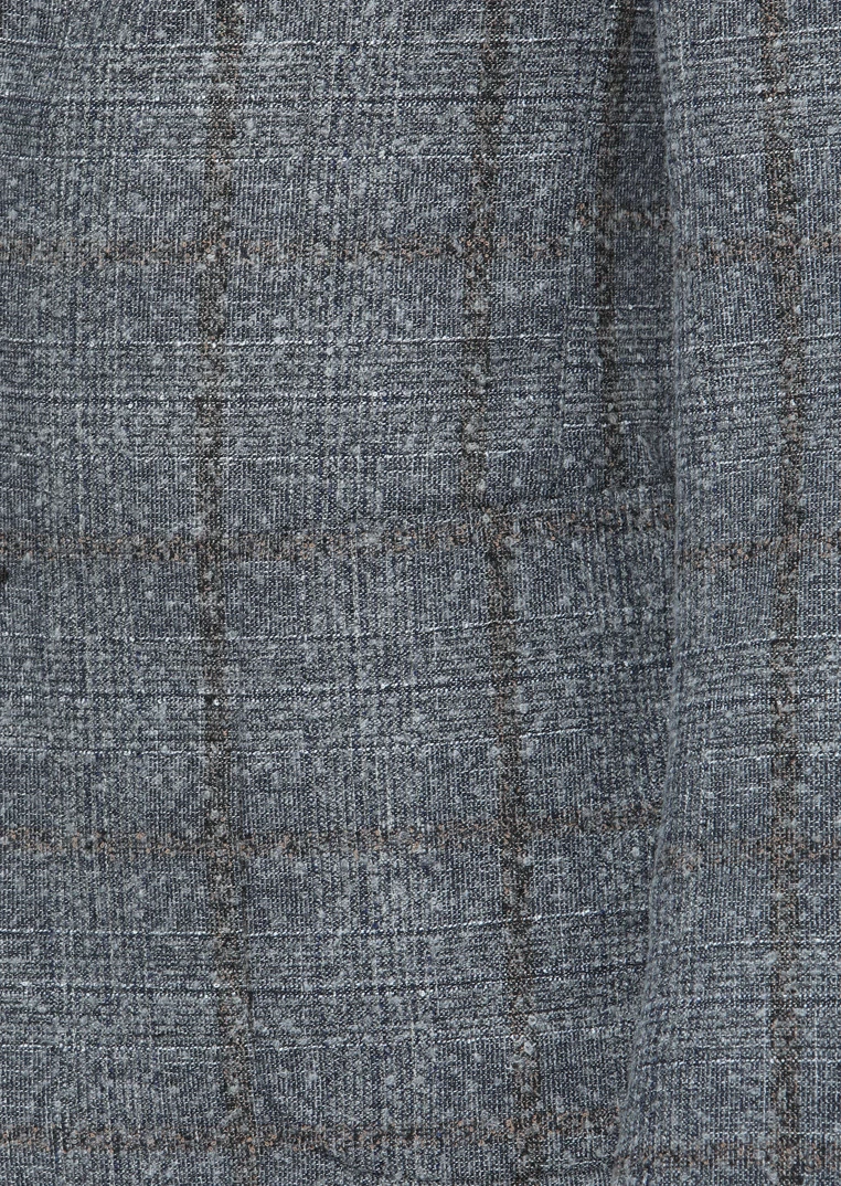Gri Kareli Zeroweight Slim Fit Yün Karışımlı Ceket - 3