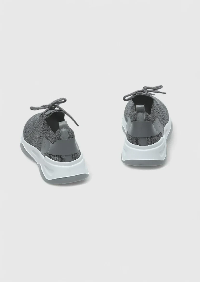 Gri Kumaş Spor Spor Ayakkabı - 5
