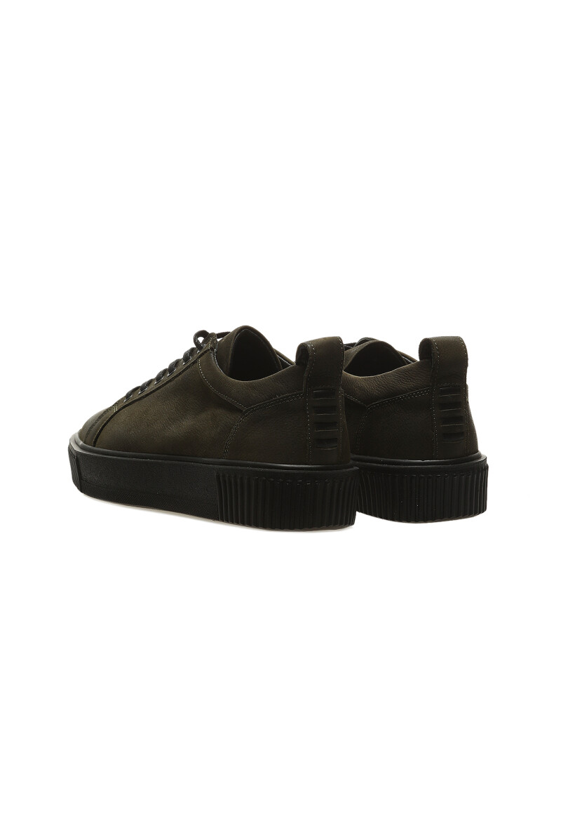 Haki Deri Spor Ayakkabı - 4