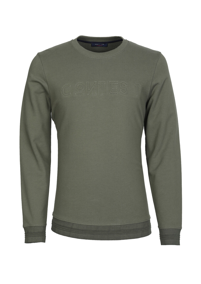 Haki Desenli Sweatshırt - 6