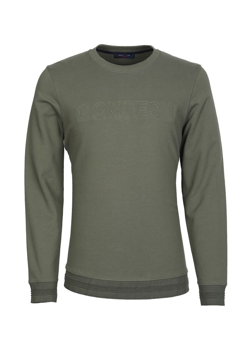 Haki Desenli Sweatshırt - 6