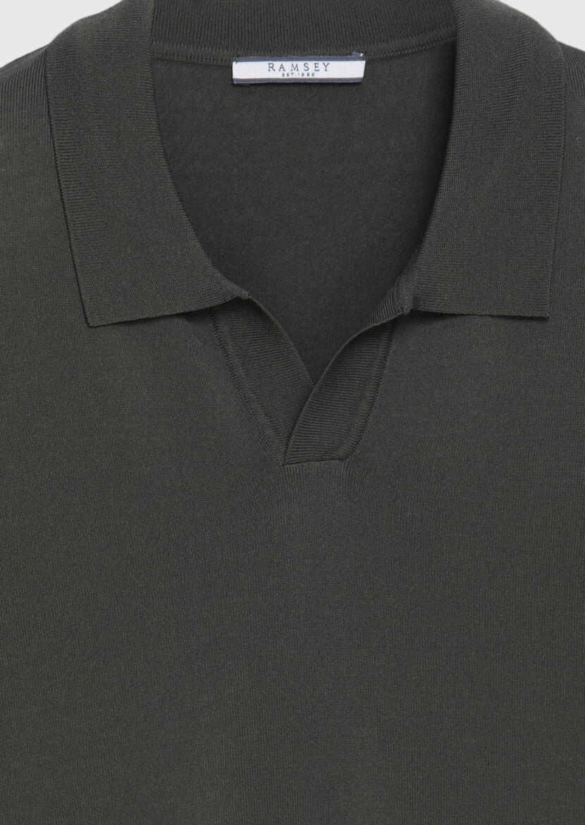 Haki Düz Örgü Triko - 7