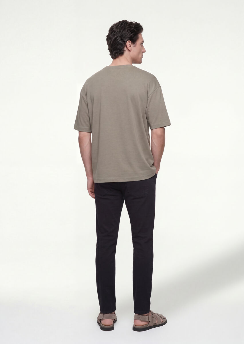 Haki Düz Sweatshırt - 4