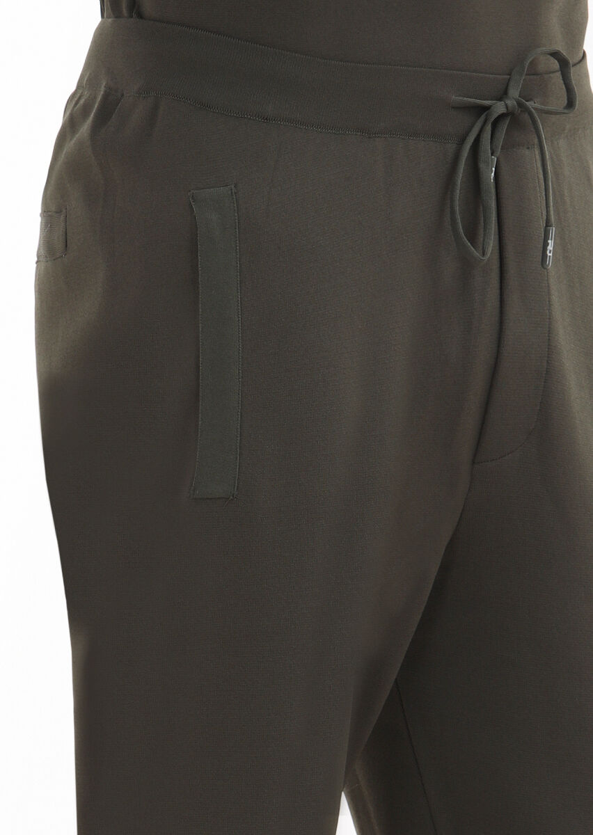 Haki Örme Regular Fit Casual Triko Pantolon - 3