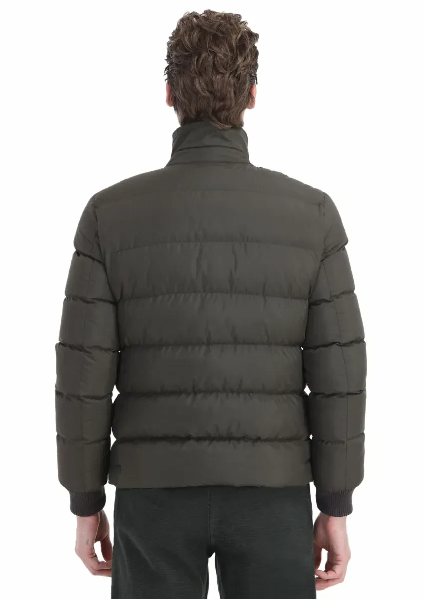 Haki Regular Fit Gömlek Yaka Casual Dokuma Mont - 8