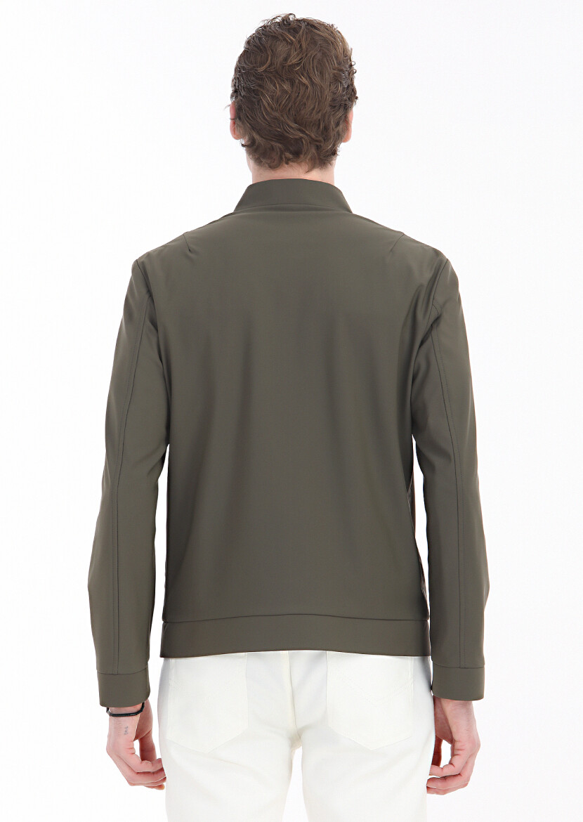 Haki Regular Fit Hakim Yaka Casual Dokuma Mont - 6