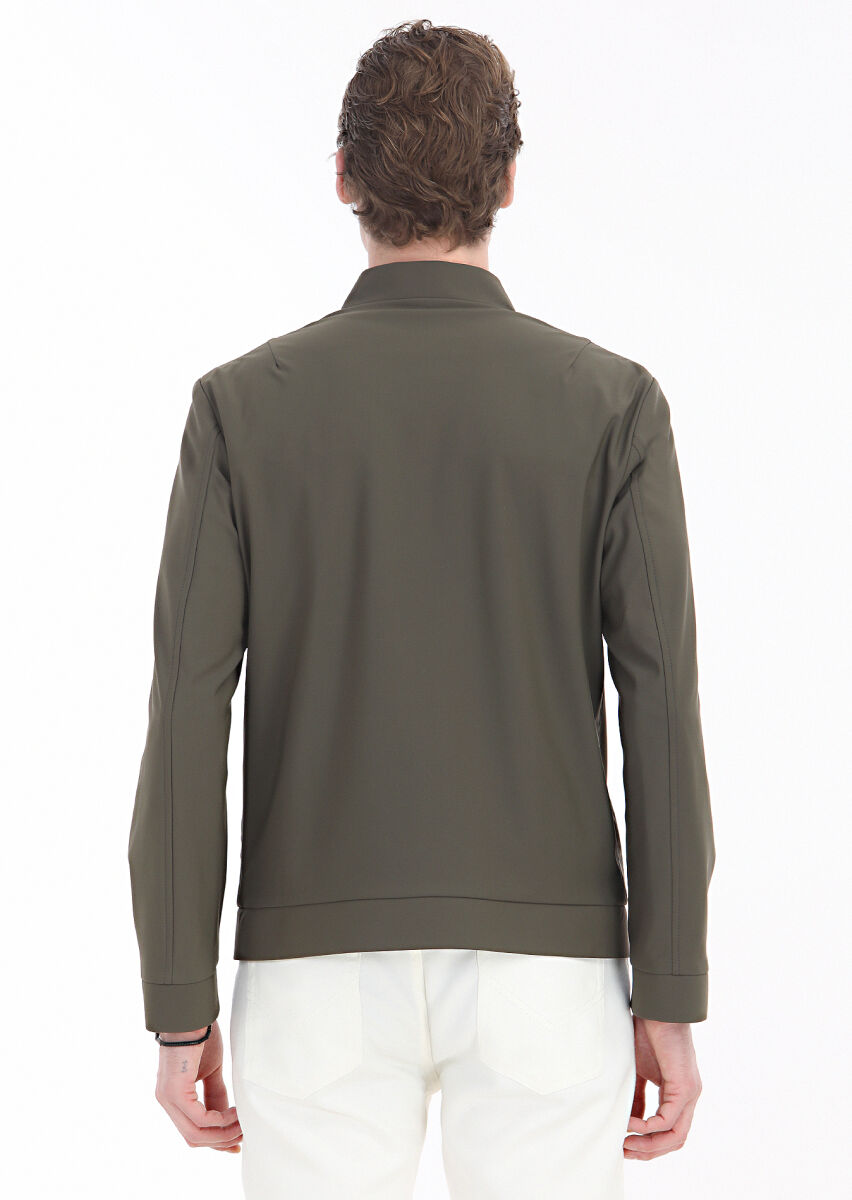 Haki Regular Fit Hakim Yaka Casual Dokuma Mont - 6