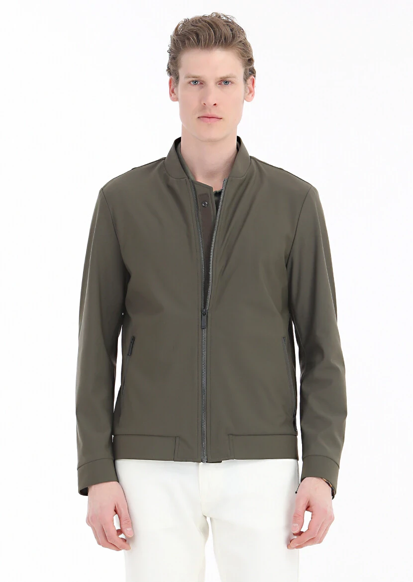 Haki Regular Fit Hakim Yaka Casual Dokuma Mont - 2