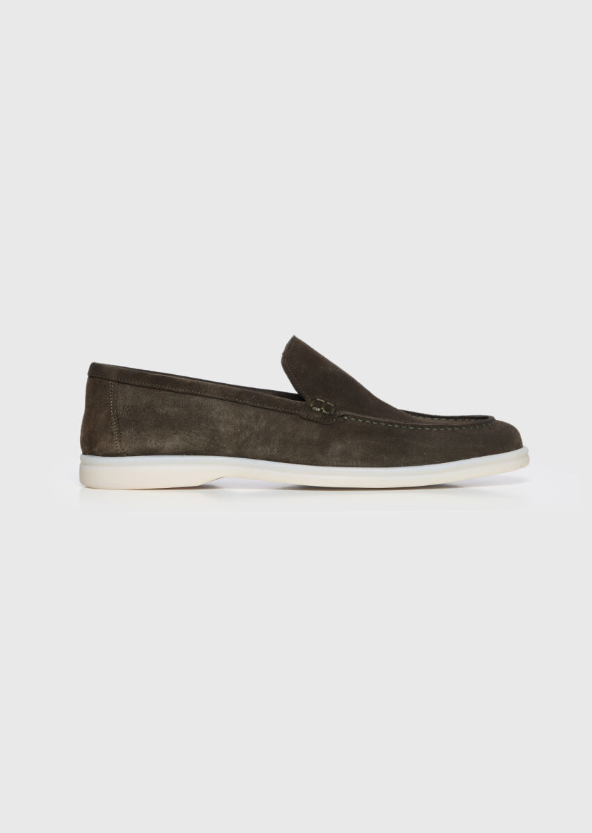 Haki Süet Casual Loafer - 1