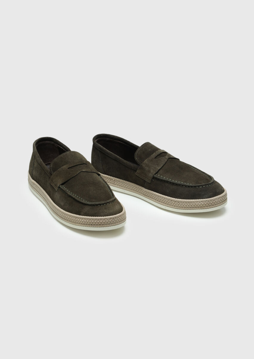 Haki Süet Casual Loafer - 3