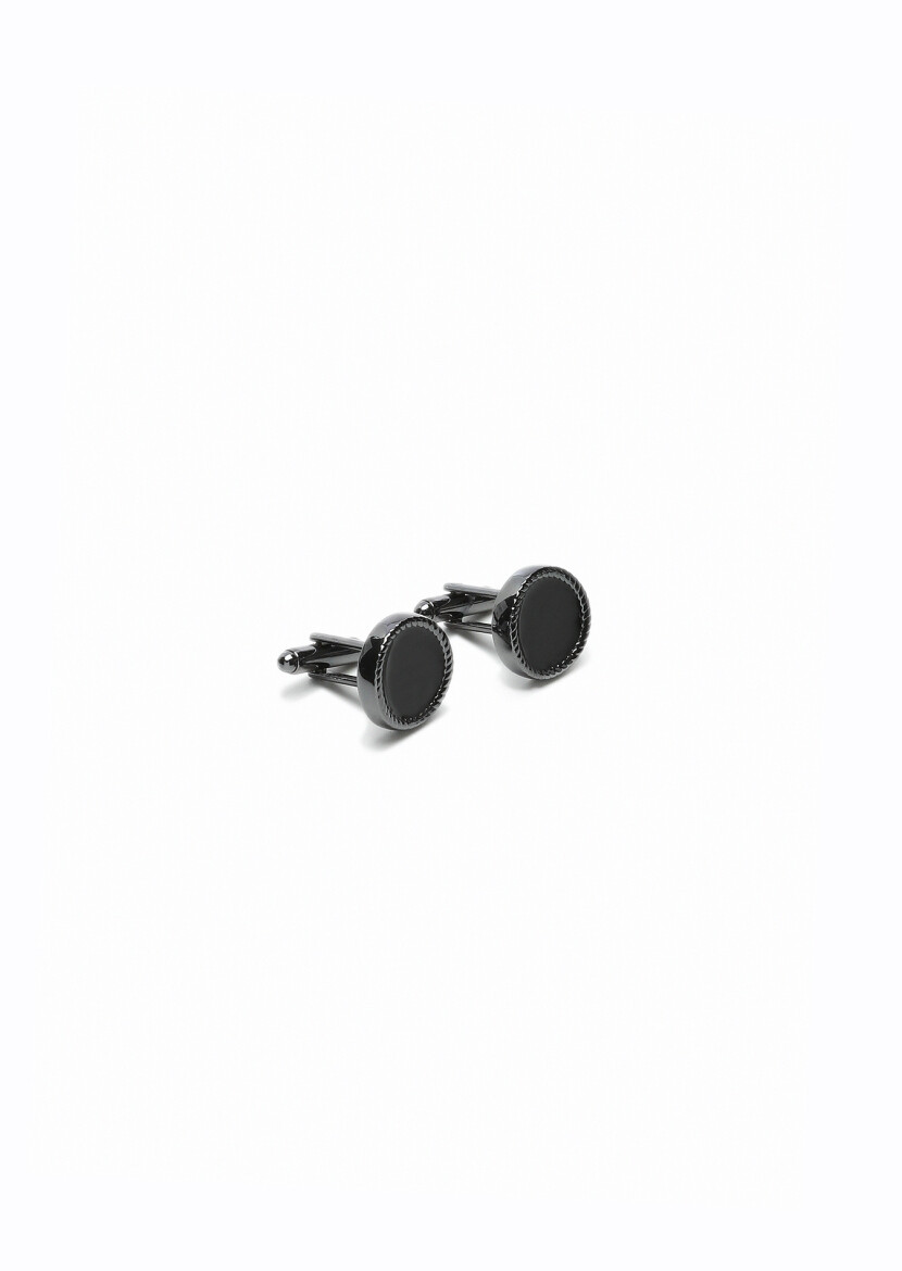 Hard Coal Brass Cuff Link - 1