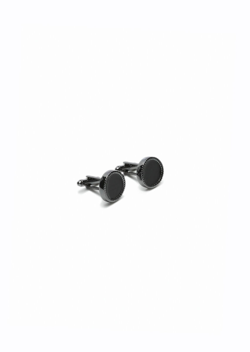 Hard Coal Brass Cuff Link - 1
